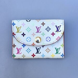 Louis Vuitton Takashi Murakami Snap Card Case Wallet Monogram Multicolor White